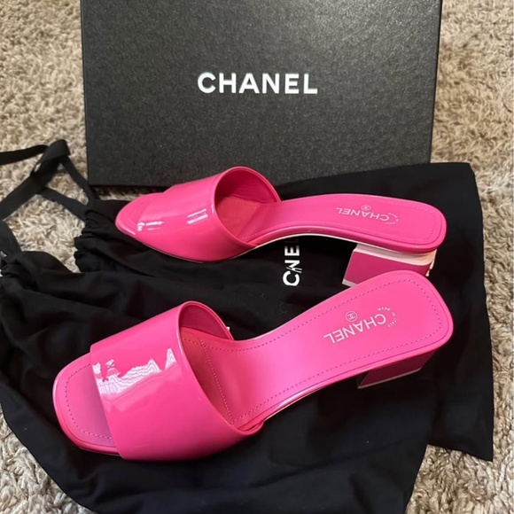 Chanel Hot Pink Mules - Picture 1 of 3